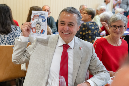 Bundesrat Ignazio Cassis an der Bundesfeier in der Aula Gersau.