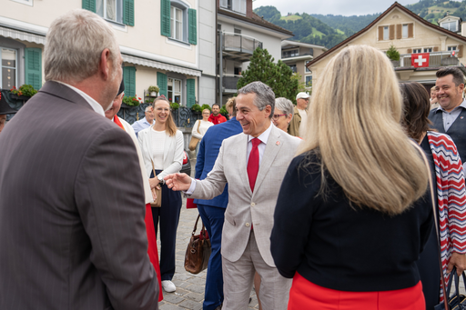Der Bundesrat im Gespräch mit den Bezirksräten.